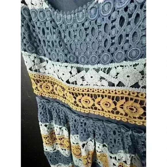 Anthropologie Maeve Multicolored Crochet Lace Dress Womens Size 6 - Picture 3 of 7